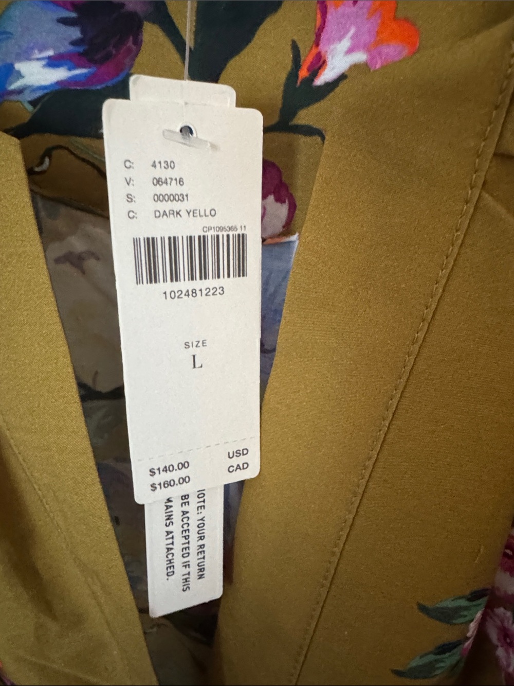 Anthropologie Olive Green Floral Ruffled Hem Dress - Picture 3 of 6